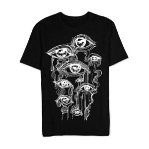 Black T-shirt print - Eyes